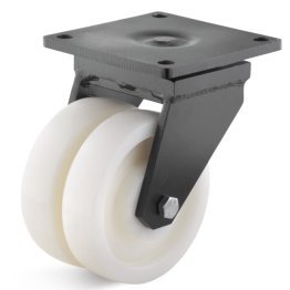 Roata dubla poliamida, seria HD-PAH, carcasa pivotanta, WLL=2200 kg, D=200 mm