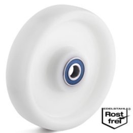 Roata poliamida, rulment INOX cu bila, seria PAM-VA, WLL=1000 kg, D=200 mm