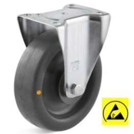 Roata ESD poliamida, carcasa fixa, WLL=400 kg, D=125 mm