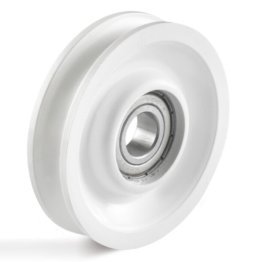 Roata pentru cablu din poliamida, rulment cu bila, WLL=225 kg, D=80 mm