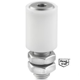 Rola poliamida ghidaj poarta cu sina, surub INOX, WLL=75 kg, D=30 mm