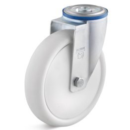 Roata polipropilena, protectie rulment, carcasa pivotanta cu alezaj, WLL=210 kg, D=125 mm