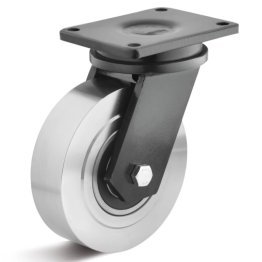 Roata din otel, rulment cu bila, carcasa pivotanta HEAVY DUTY, WLL=10000 kg, D=250 mm