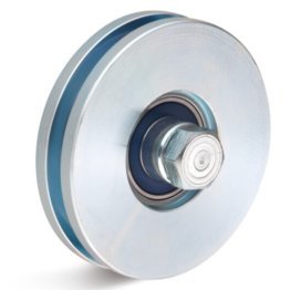 Roata rulare otel canelura dreapta, rulment cu bila, WLL=100 kg, D=60 mm