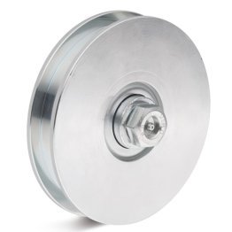 Roata rulare otel canelura dreapta cu ungere, rulment, WLL=710 kg, D=157 mm