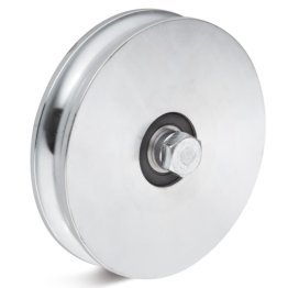 Roata rulare otel canelura semirotunda, rulment dublu, WLL=450 kg, D=117 mm