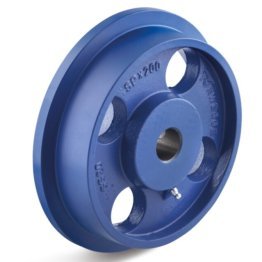 Roata din fonta buza de bandaj, rulment de alunecare, WLL=400 kg, D=50 mm
