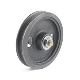 Roata de usa din fonta cu ax, WLL=100 kg, D=120 mm