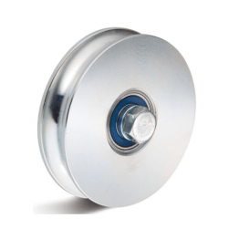 Roata de rulare din INOX canelura semirotunda, rulment dublu, WLL=625 kg, D=197 mm
