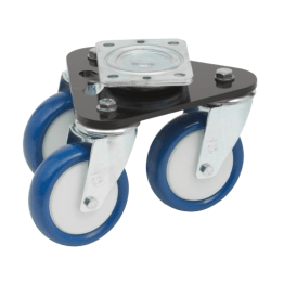 Roata tripla pivotanta din poliuretan, WLL=600 kg, D=125 mm
