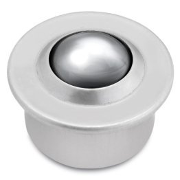 Rola de transfer cu guler, carcasa din INOX, bila INOX, WLL=200 kg