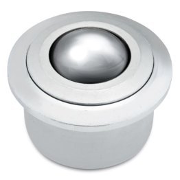 Rola de transfer cu guler, carcasa din otel zincat plin, bila INOX, WLL=350 kg