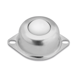 Rola de transfer cu flansa inferioara, carcasa tabla otel zincat, bila poliamida, WLL=25 kg