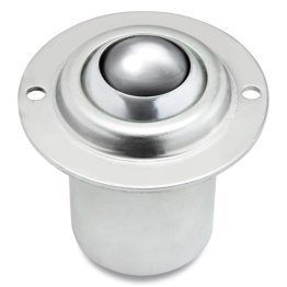 Rola de transfer cu flansa superioara si arc, carcasa tabla otel zincat, bila otel, WLL=50 kg