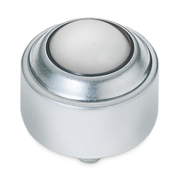 Rola de transfer universala cu tija filetata, carcasa tabla otel zincat, bila poliamida, WLL=25 kg