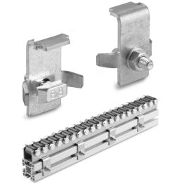 Clema fixare pe profil aluminiu pentru sina de rulare cu MINI role metalice RU-13