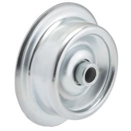 Rotita cu guler din otel zincat pentru sina rulare, D=50 mm, WLL=10 kg