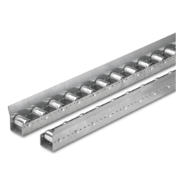 Profil U ghidare pentru cale de rulare paleti role ∅60x68mm, pe stanga