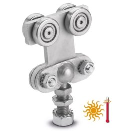 Carucior transport tija filetata articulata cu bila, HT din otel zincat H50