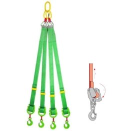 Sistem de ridicare cu chingi cu 4 brate cu lungime reglabila, WLL=2100 kg, L1=4000 mm