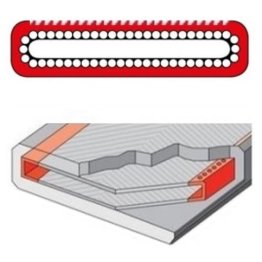 Protectie antitaiere cu drenare chingi textile cu urechi SF-2-S 60/5000 mm