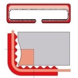 Protectie antitaiere chinga textila secuWave, B=340 mm