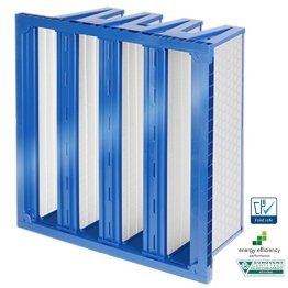 Filtru casetat NanoPleat MV 75 HSN clasa de filtrare M6