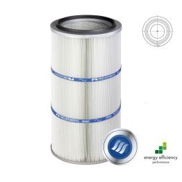 Cartus filtrant pentru praf viledon LP Complete montare DIN gaura centrala debit 1100 m³/h