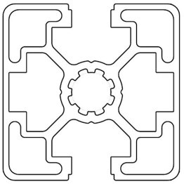 Profil aluminiu standard industrial 45x45 Seria 2, Sistem 45 LIGHT Canal 10, 2 laturi paralele inchise