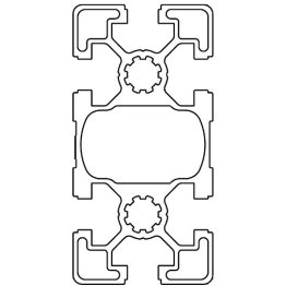 Profil aluminiu standard industrial 45x90 Seria 2, Sistem 45 LIGHT Canal 10