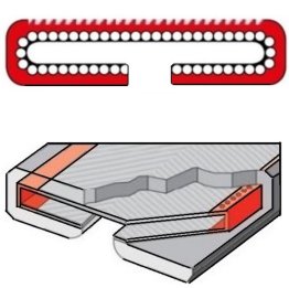 Protectie antitaiere cu drenare chingi textile cu urechi Clip-SC-S 30/1000 mm