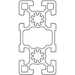 Profil aluminiu standard industrial 45x90 Seria 2, Sistem 45 Canal 10