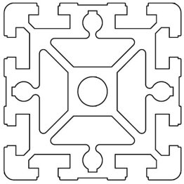 Profil aluminiu standard industrial 90x90 Seria 2, Sistem 45 Canal 10