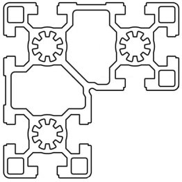 Profil aluminiu standard industrial 45x90x90 Seria 2, Sistem 45 LIGHT Canal 10