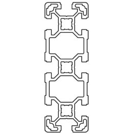 Profil aluminiu standard industrial 40x120 Seria 2, Sistem 40 LIGHT Canal 10