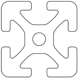 Profil aluminiu compatibil ITEM 40x40 Sistem 40 canal 8