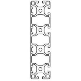 Profil aluminiu compatibil ITEM 40x160 Sistem 40 LIGHT Canal 8, 1 latura inchisa