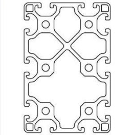 Profil aluminiu compatibil ITEM 80x120 Sistem 40 LIGHT canal 8