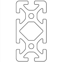 Profil aluminiu compatibil ITEM 40x80 Sistem 40 canal 8