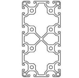 Profil aluminiu compatibil ITEM 80x160 Sistem 40 LIGHT canal 8