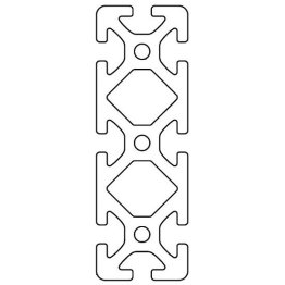 Profil aluminiu compatibil ITEM 40x120 Sistem 40 Canal 8