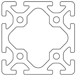 Profil aluminiu compatibil ITEM 80x80 Sistem 40 canal 8