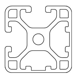 Profil aluminiu compatibil ITEM 30x30 Sistem 30 LIGHT Canal 6, inchis pe 2 laturi alaturate