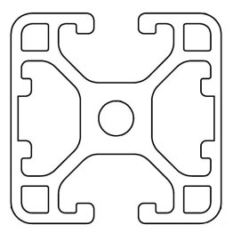 Profil aluminiu compatibil ITEM 30x30 Sistem 30 LIGHT Canal 6, inchis pe 2 laturi paralele