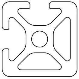 Profil aluminiu compatibil ITEM 20x20 Sistem 20 canal 5, 2 laturi alaturate inchise