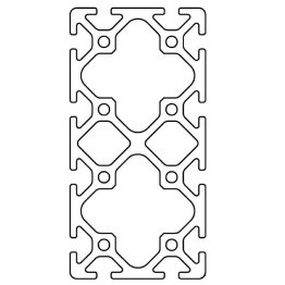 Profil aluminiu compatibil ITEM 60x120 Sistem 30 Canal 6