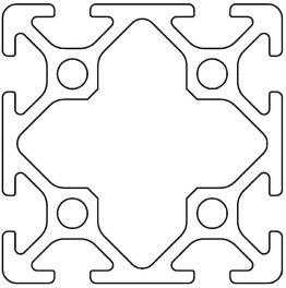 Profil aluminiu compatibil ITEM 40x40 Sistem 20 canal 5