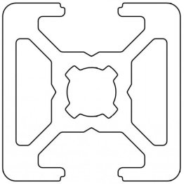 Profil aluminiu 20x20 Sistem 20 Canal 6, 2 laturi paralele inchise