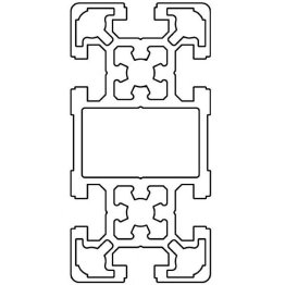 Profil aluminiu standard industrial 50x100 Seria 2, Sistem 50 LIGHT Canal 10