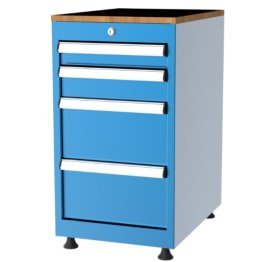 Dulap metalic Seria 1000 cu 4 sertare, 410x570x730mm